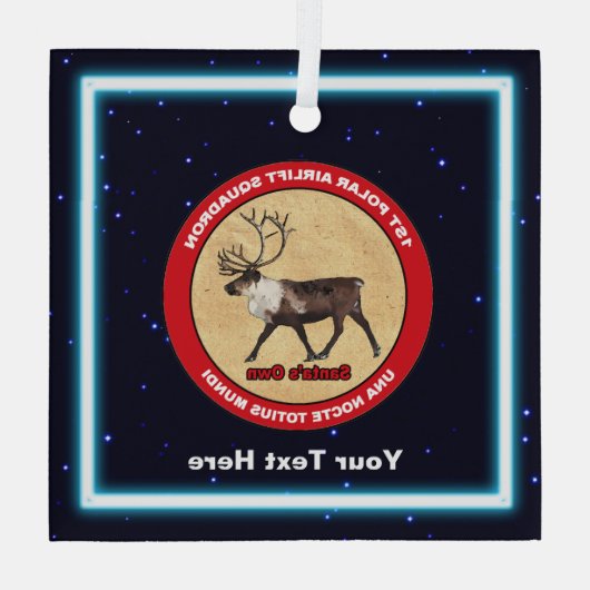 Der Weihnachtsmann - 1. Polar Airlift-Squadron Ornament Aus Glas (Rückseite)