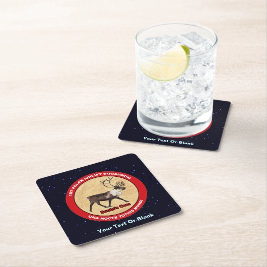 Der Weihnachtsmann - 1. Polar Airlift-Squadron Rechteckiger Pappuntersetzer (Vor Ort)