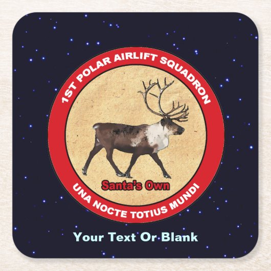 Der Weihnachtsmann - 1. Polar Airlift-Squadron Rechteckiger Pappuntersetzer (Vorderseite)