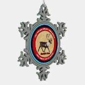 Der Weihnachtsmann - 1. Polar Airlift-Squadron Schneeflocken Zinn-Ornament (Links)