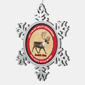 Der Weihnachtsmann - 1. Polar Airlift-Squadron Schneeflocken Zinn-Ornament (Rechts)