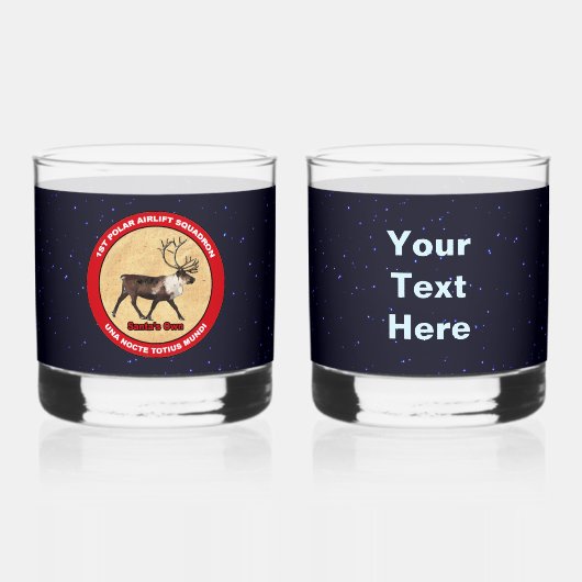 Der Weihnachtsmann - 1. Polar Airlift-Squadron Whiskyglas (Vorderseite)