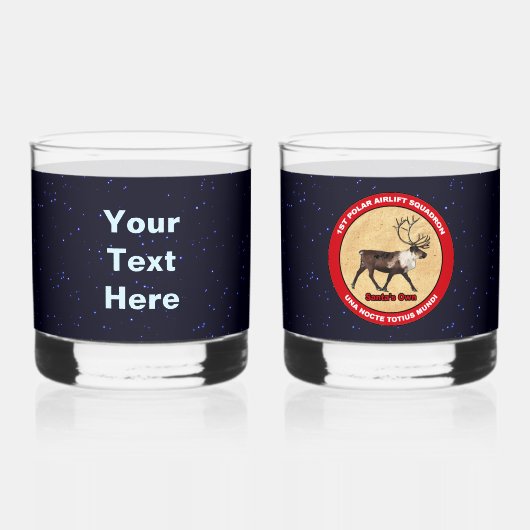 Der Weihnachtsmann - 1. Polar Airlift-Squadron Whiskyglas (Rückseite)