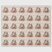 Der Weihnachtsmann am Flughafen Geschenkpapier (Flach)