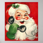 Der Weihnachtsmann am Telefon Poster (Vorne)
