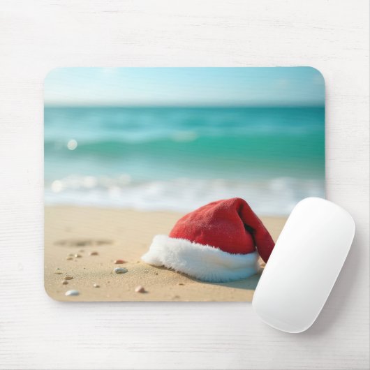 Der Weihnachtsmann am Tropenstrand Mousepad (Mit Mouse)