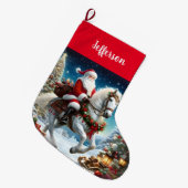 Der Weihnachtsmann am Weißen Pferd Großer Weihnachtsstrumpf (Vorderansicht (hängend))