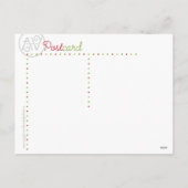 Der Weihnachtsmann an der Tür Postkarte (Rückseite)