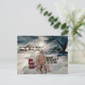 Der Weihnachtsmann arbeitet für Öl Feiertagspostkarte (Stehend Vorderseite)