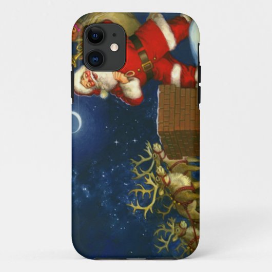 Der Weihnachtsmann auf dem Dach Case-Mate iPhone Hülle (Rückseite)