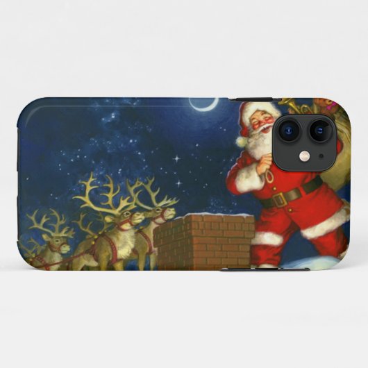Der Weihnachtsmann auf dem Dach Case-Mate iPhone Hülle (Rückseite (Horizontal))