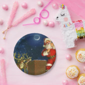 Der Weihnachtsmann auf dem Dach Pappteller (Party)