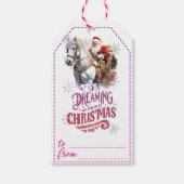 Der Weihnachtsmann auf dem Geschenkschild Geschenkanhänger (Vorderseite)