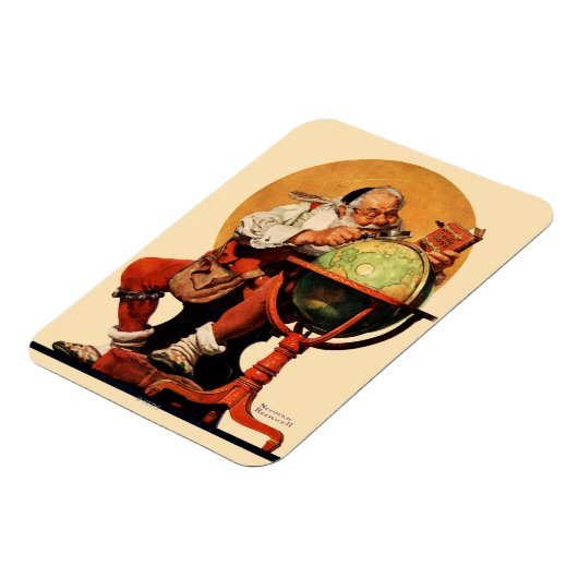 Der Weihnachtsmann auf dem Globus Magnet (Linke Seite)