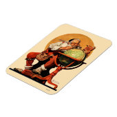 Der Weihnachtsmann auf dem Globus Magnet (Linke Seite)