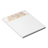 Der Weihnachtsmann auf dem Globus Notizblock (angewinkelt)