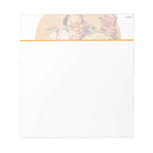 Der Weihnachtsmann auf dem Globus Notizblock