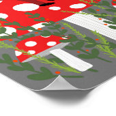 Der Weihnachtsmann auf dem Magischen Pilz Poster (Ecke)