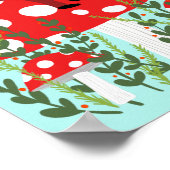 Der Weihnachtsmann auf dem Magischen Pilz Poster (Ecke)