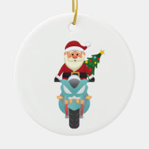 Der Weihnachtsmann auf dem Motorrad