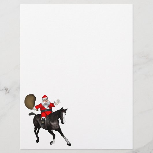 Der Weihnachtsmann auf dem Reiten (Vorderseite)