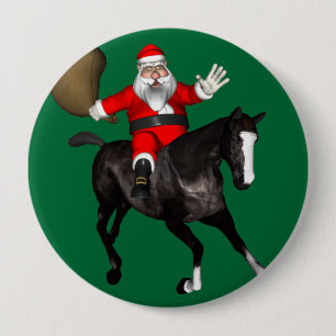 Der Weihnachtsmann auf dem Reiten Button