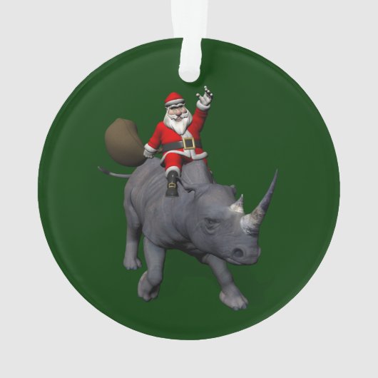 Der Weihnachtsmann auf dem Rhinoceros Ornament (Rückseite)