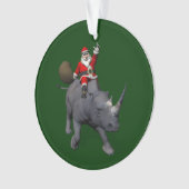 Der Weihnachtsmann auf dem Rhinoceros Ornament (Vorderseite)