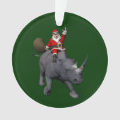 Der Weihnachtsmann auf dem Rhinoceros Ornament (Vorderseite)