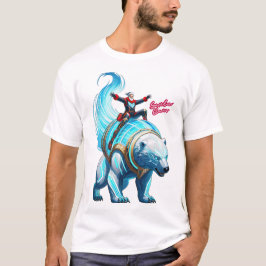 Der Weihnachtsmann auf dem Zauberbären reiten T-Shirt