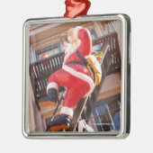 Der Weihnachtsmann auf der Flucht Ornament Aus Metall (Links)