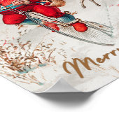 Der Weihnachtsmann auf einem Pfennig, der mit Rent Poster (Ecke)