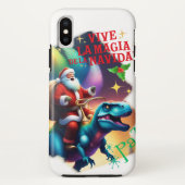 Der Weihnachtsmann auf einem T-Rex Case-Mate iPhone Hülle (Rückseite)