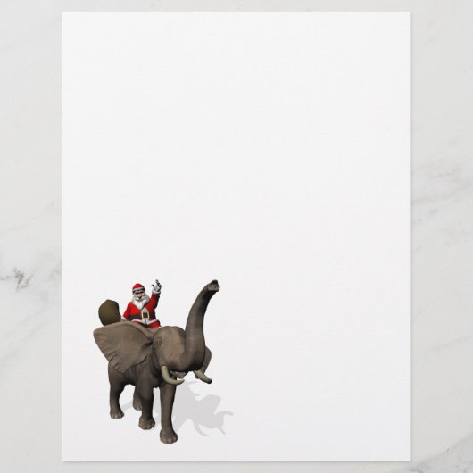 Der Weihnachtsmann auf Elefant reiten (Vorderseite)
