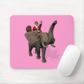 Der Weihnachtsmann auf Elefant reiten Mousepad (Mit Mouse)