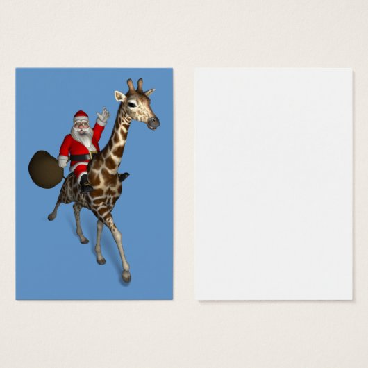 Der Weihnachtsmann auf Giraffe reiten (Vorne & Hinten)