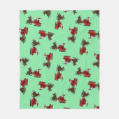 Der Weihnachtsmann auf Grün Fleecedecke (Vorderseite)