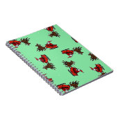 Der Weihnachtsmann auf Grün Notizblock (Rechte Seite)