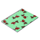 Der Weihnachtsmann auf Grün Notizblock (Linke Seite)