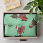 Der Weihnachtsmann auf Grün Seidenpapier (Geschenk)