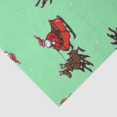 Der Weihnachtsmann auf Grün Seidenpapier (Ausschnitt)