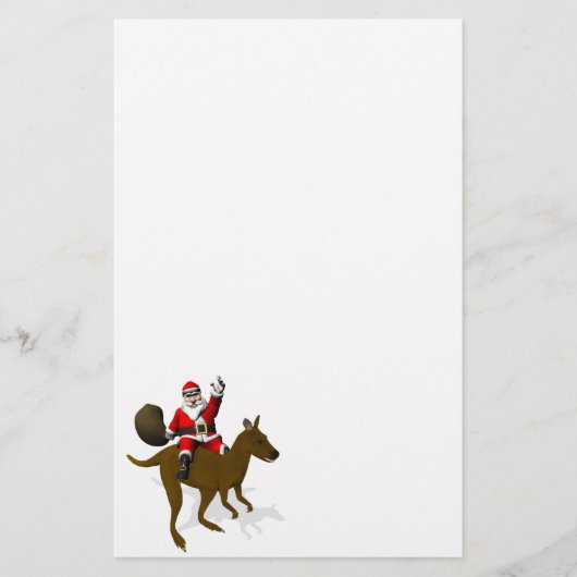 Der Weihnachtsmann auf Kangaroo Briefpapier (Vorderseite)