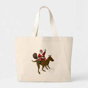 Der Weihnachtsmann auf Kangaroo Jumbo Stoffbeutel