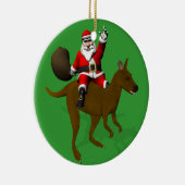 Der Weihnachtsmann auf Kangaroo Keramik Ornament (Rechts)