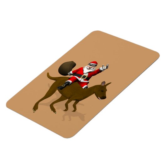 Der Weihnachtsmann auf Kangaroo Magnet (Linke Seite)