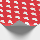 Der Weihnachtsmann auf rot Geschenkpapier (Ecke)