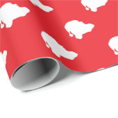 Der Weihnachtsmann auf rot Geschenkpapier (Rolleneckpunkt)