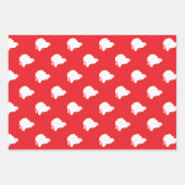 Der Weihnachtsmann auf rot Geschenkpapier Set (Vorderseite 2)