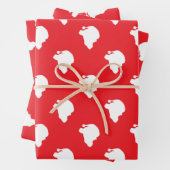 Der Weihnachtsmann auf rot Geschenkpapier Set (Beispiel)
