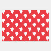 Der Weihnachtsmann auf rot Geschenkpapier Set (Vorderseite)